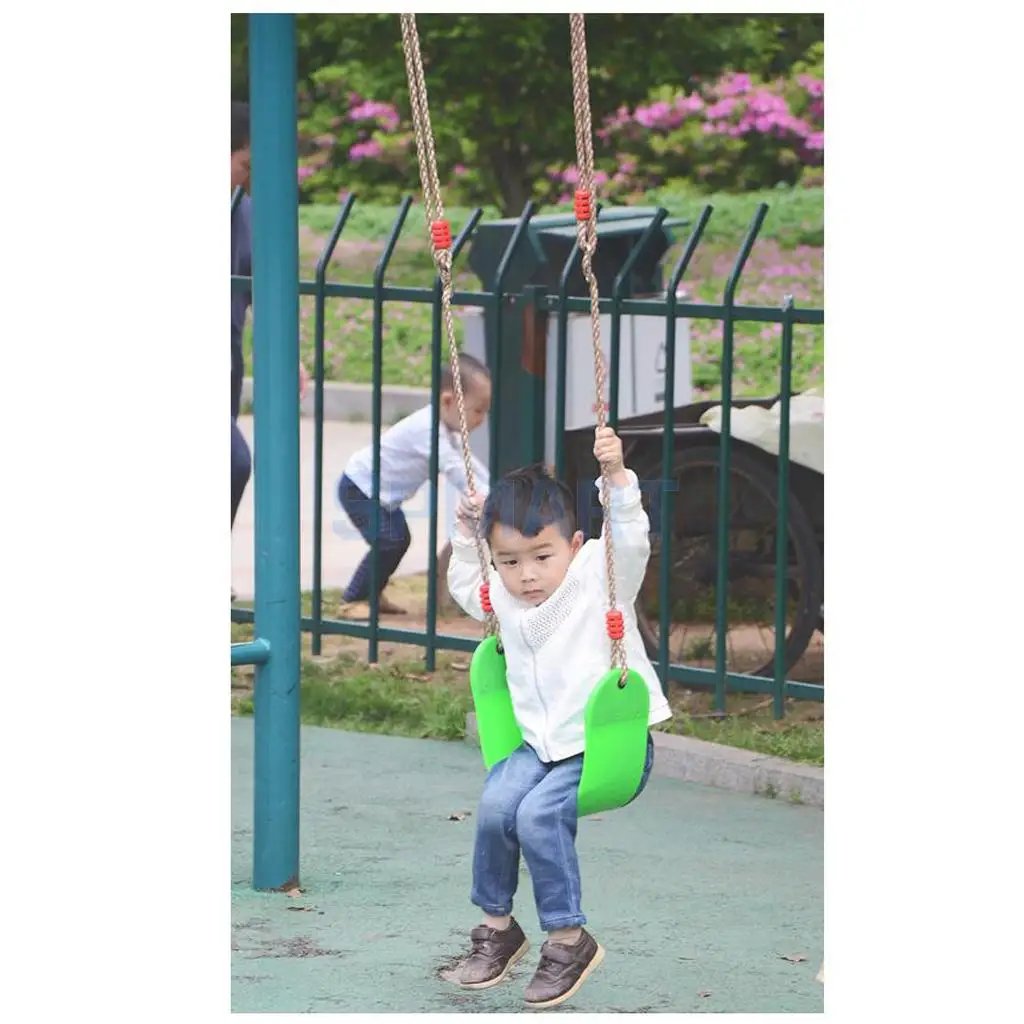 Дети Крытый открытый весело U Тип площадка качели сиденье Swingset с веревкой Детские дворе дерево качающаяся игрушка