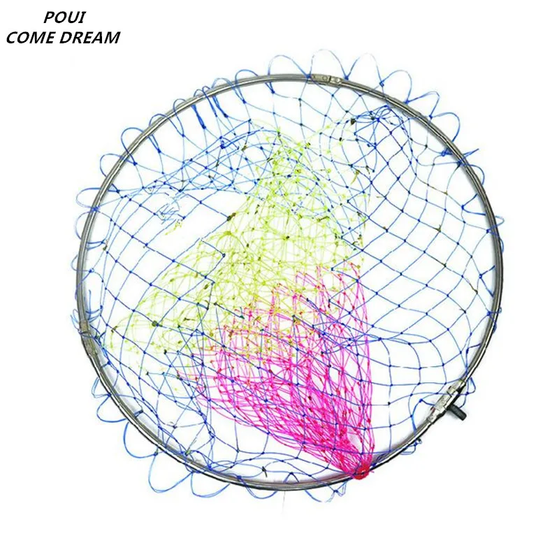 Диаметр 40 см-50 см сачок для рыболовов dip net красочные tuck сети рыболовные сети rede de pesca креветки нейлоновая сеть Открытый инструмент