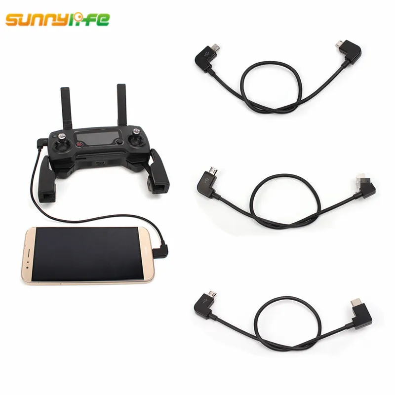 Sunnylife DJI Spark Cable Remote Control Tablet Phone Converting Line DJI Mavic Pro Data Cable Connector