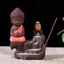 Маленький монах горелка для благовоний с обратным потоком ладан вафельный рожок держатель креативный домашний орнамент