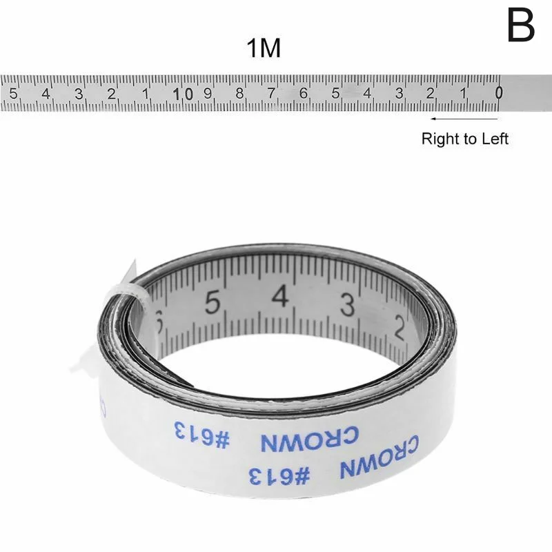 Направляющая для резки ленты из нержавеющей стали измеряет самоклеящаяся Метрическая линейка#1 - Цвет: B 1M