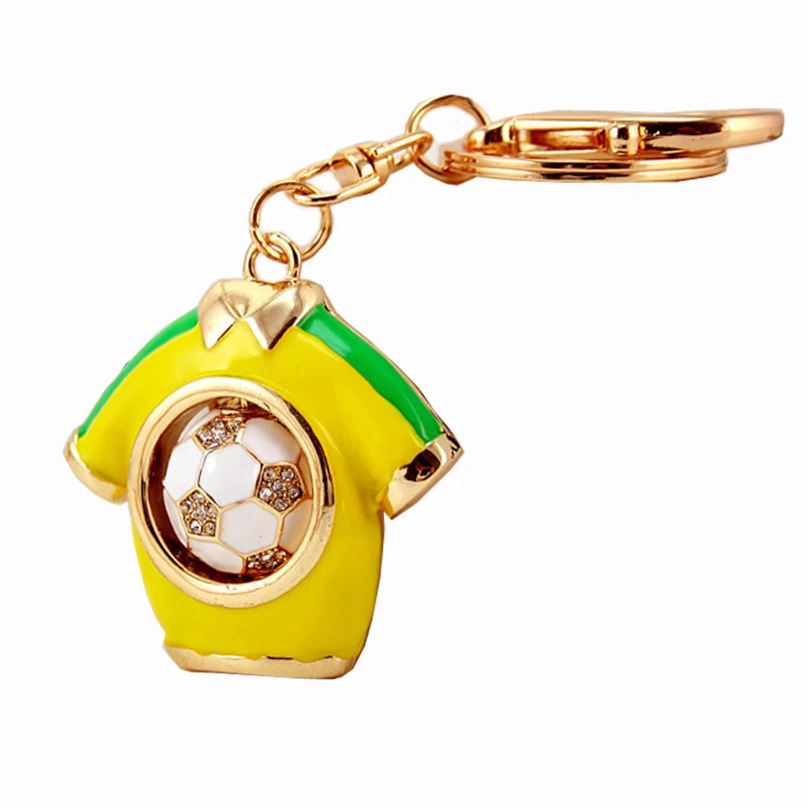 buy Creative Novelty Rhinestone Football Jersey Keychain Charm Car Key Chain Ring Holder Women Bag Charms Accessories Fans Gift R066