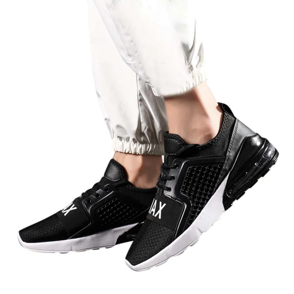 Fond Espadrilles white Mar26 red Sneakers D'air Grande Course Jaycosin Élastique Hommes Coussin Sport Tissé Taille Black green Chaussures Haute De Décontracté uJ35Fc1TlK