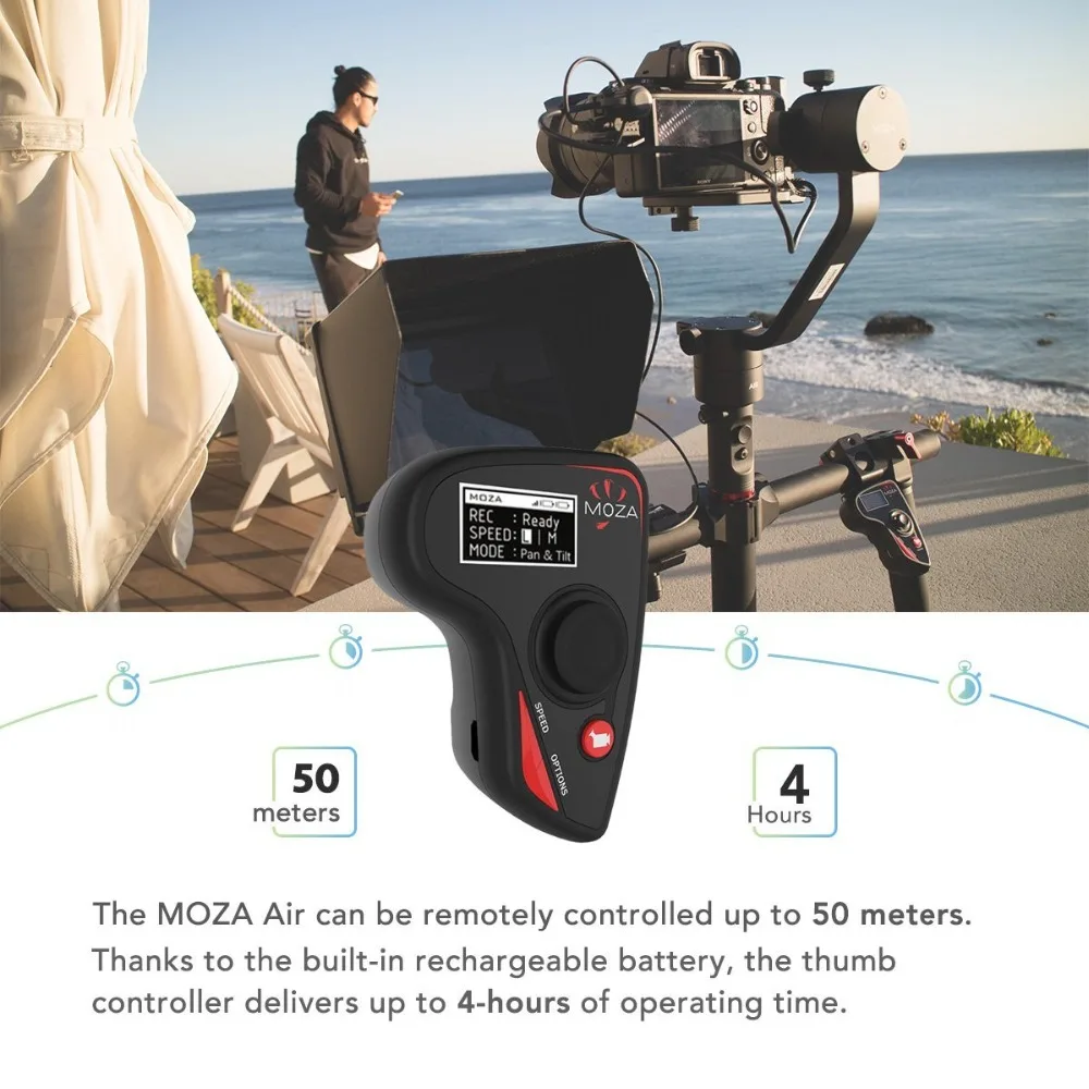 Ручной карданный 3 осевой стабилизатор MOZA Air для DSLR и беззеркальных камер Sony A7