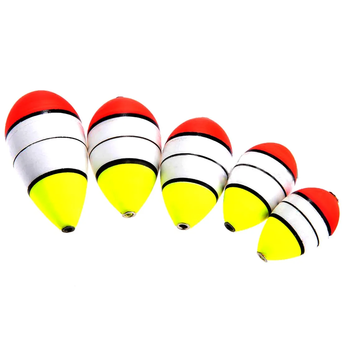 5Pcs/Set Outdoor Foam Fishing Float Bobber Foam Float Pot bellied Flats