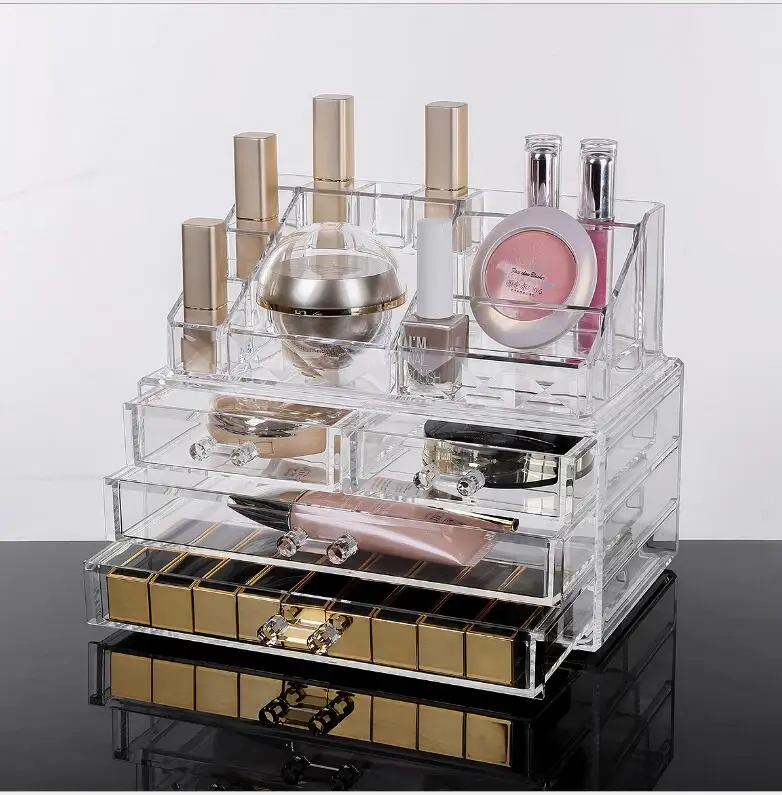 

Large Drawer Multi-layer Transparent Acrylic Nail Art Tool Makeup Skin Care Jewelry Desktop Finishing Storage Box Set