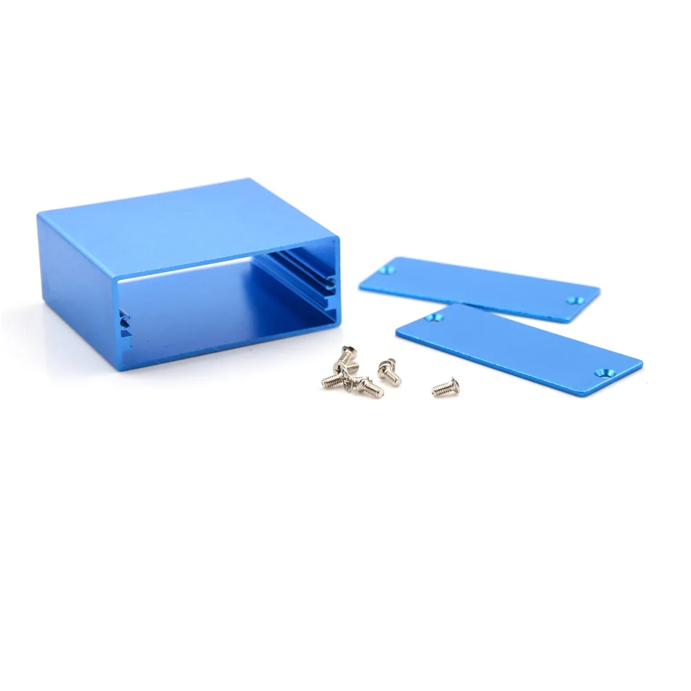1PC font b Electronic b font Project Enclosure Case Blue Aluminum PCB Instruments Wholesale Box 50