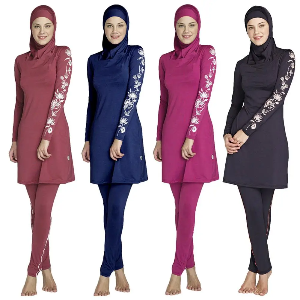 

Muslim Summer Swimwear Modesty Swimsuit Women Comfortable Full Cover Beachwear