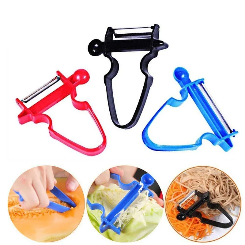 3pcs/set Vegetable Fruit Peeler Kitchen Trio Multifunction Slicer