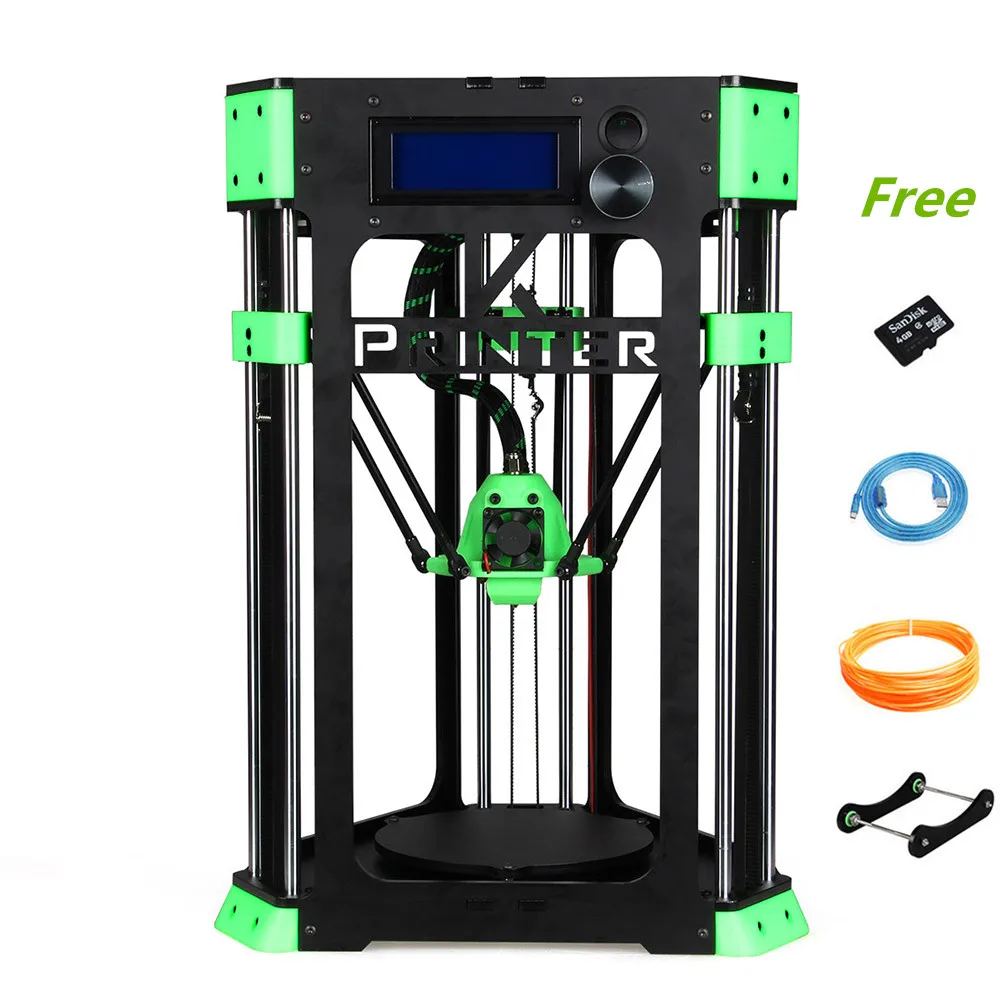  2016 Sunhokey Mini Delta D130 DIY 3D Printer Kit Affordable Delta 3D Printer Upgraded Extruder 20M PLA as gift 