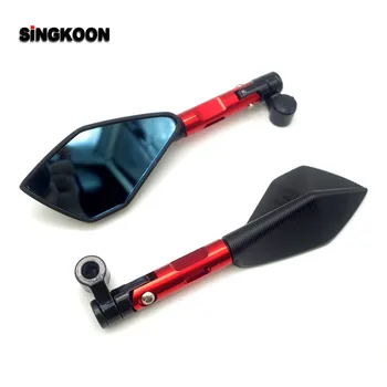 

CNC Aluminum Motorcycle Rearview Mirrors Blue Glass Motorcycle Side Mirror FOR versys 650 bws 125 vespa gts 300 goldwing 1800