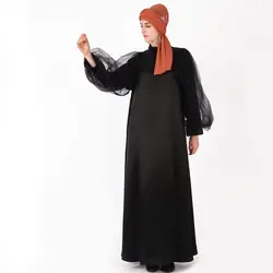 Рамадан Мода черный абайя Дубай молитва Платье Мусульманских одежда в индийском стиле для женщин Исламская плюс размеры кафтан