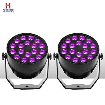 

UV LED Par Stage Light 18x3W Ultraviolet Black Lights DMX 512 Control Sound Activated Projector Lamp for Party Bar(2pcs/lot)