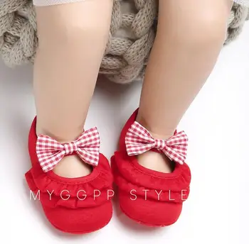 

New style soft Ballet Dress Baby Toddler First Walkers Crib Shoes Cotton bow Infant lace Girls Princess shoes for Baby girls