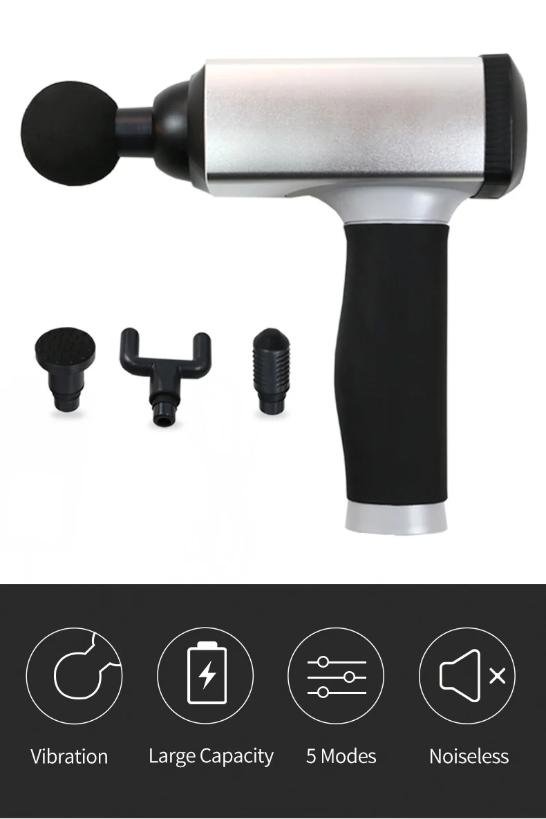 Jinkairui Newest Electric Massage Gun with Vibration Body Massage 5 Modes Rechargeable Large Capacity Relieve Pain As Cool Gift5