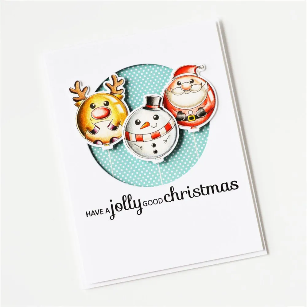 

New Cute Santa Claus Transparent Stamps + Metal Cutting Dies Scrapbooking Embossing for DIY Crafts Photo Album Decorative