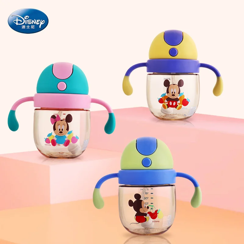 

Disney 2018 cartoon new animation wide caliber PPSU cups nursery baby leak-proof child shatter-resistant 280ml straw cups