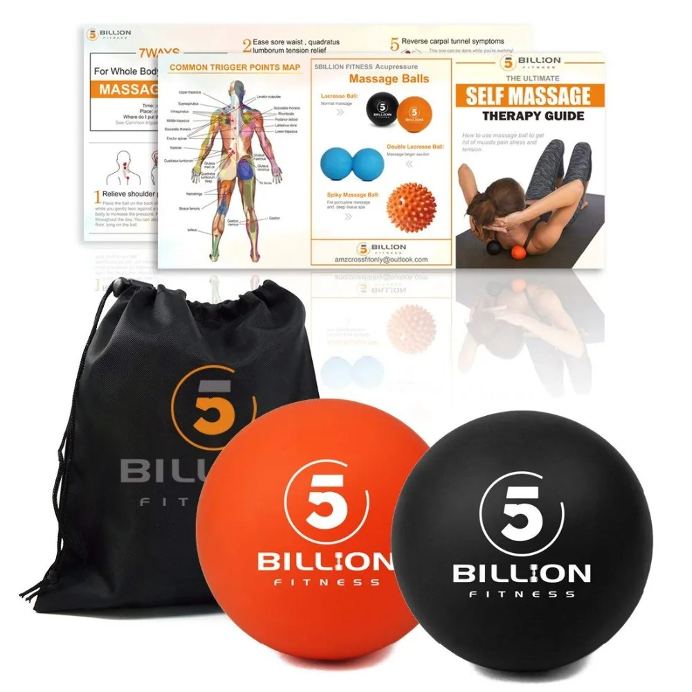 PROCIRCLE массаж Лакросс шары для самостоятельной myofascial релиз терапии мышц узлов и Йога терапии набор из 2 Твердые Шары - изображение