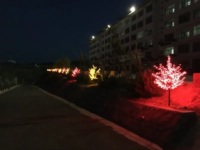 2 м 6.5ft Высота светодиодный искусственное цветущее дерево вишни Рождественский свет 1152 шт. светодиодный лампы 110/220VAC непромокаемые Цветущий сад настенный Декор