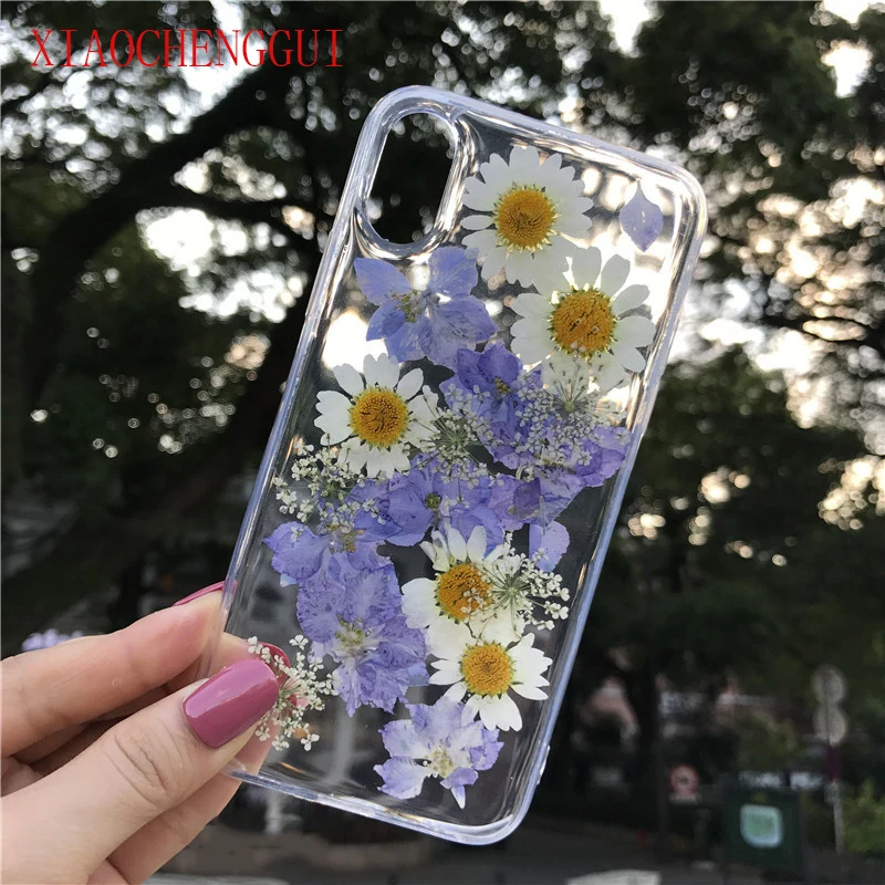 Clear Phone Case For iPhone X Fashion Real Dried Flower Cases Lovley Floral Back Cover For iPhone 8 6S 6 7 Plus XR XS 11 pro MAX Clear Phone Case For iPhone X Fashion Real Dried Flower Cases Lovley Floral Back Cover For iPhone 8 6S 6 7 Plus XR XS 11 pro MAX