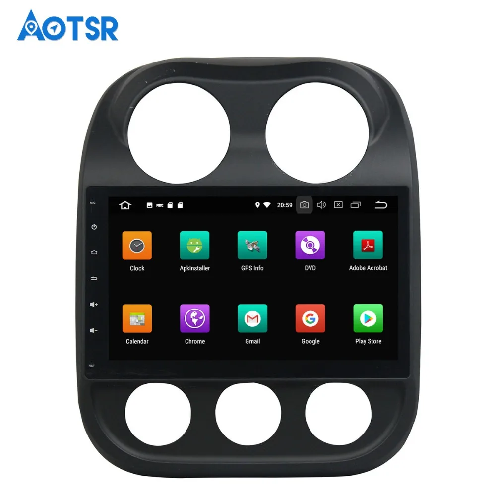 Perfect Android 8.0 4+32GB Car DVD Player GPS Navigation Multimedia For JEEP Compass Patriot Radio 2014 2015 car stereo tape recorder 3