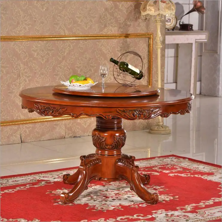 Modern Style Italian Dining Table, 100% Solid Wood Italy Style Luxury round Dining Table Set o1127 Modern Style Italian Dining Table, 100% Solid Wood Italy Style Luxury round Dining Table Set o1127