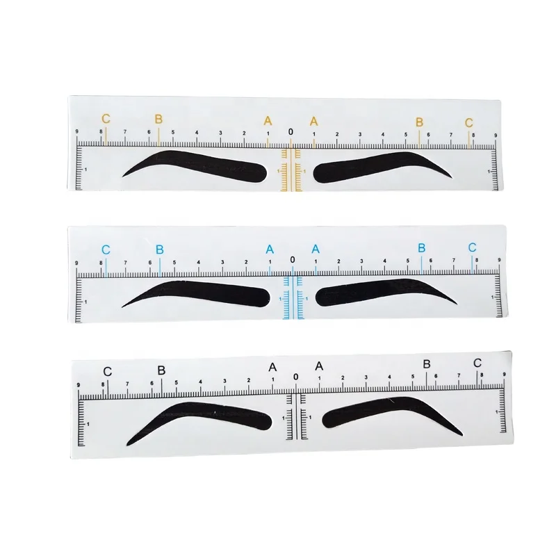 

10pcs Disposable Microblading Eyebrow Ruler Sticker Permanent Makeup Accessories Supplies Stencil Tattoo Measure Tools