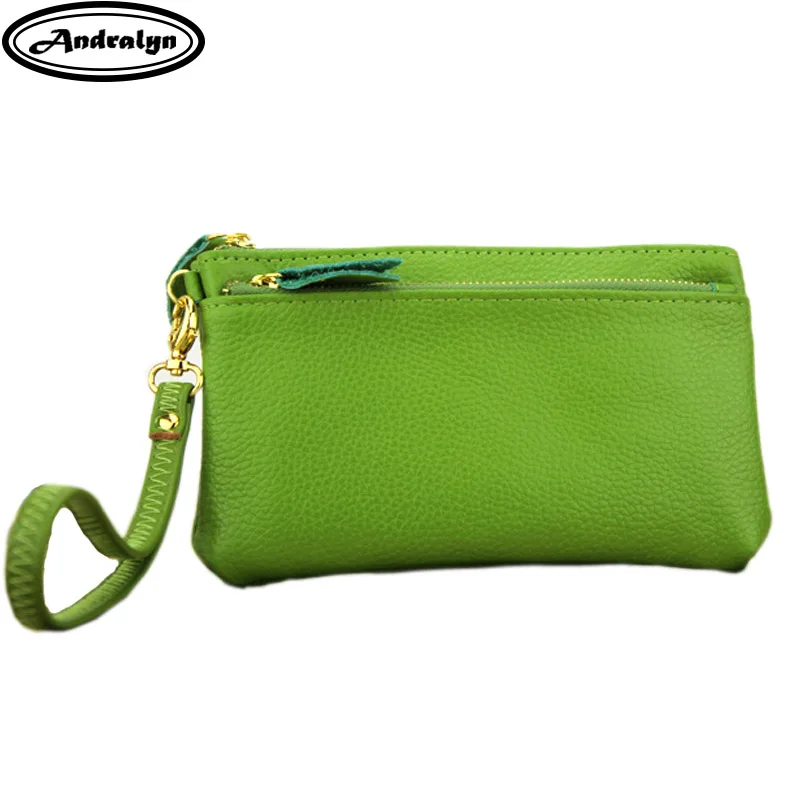 

Andralyn Fashion Genuine Leather Woman Day Clutch Wallet Lady Multi Feature Phone Packet Female Cow Leather Wallet Laies Purse