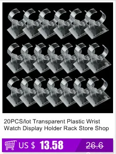 20 шт./лот прозрачные пластиковые наручные часы дисплей держатель стойки магазин шоу стенды