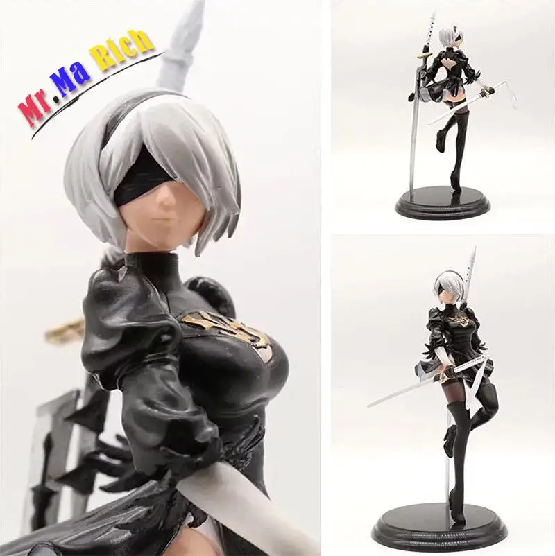 

New Anime Nier Automata Yorha No. 2 Type B Fighting Robot Pvc Figure Figuren Nb