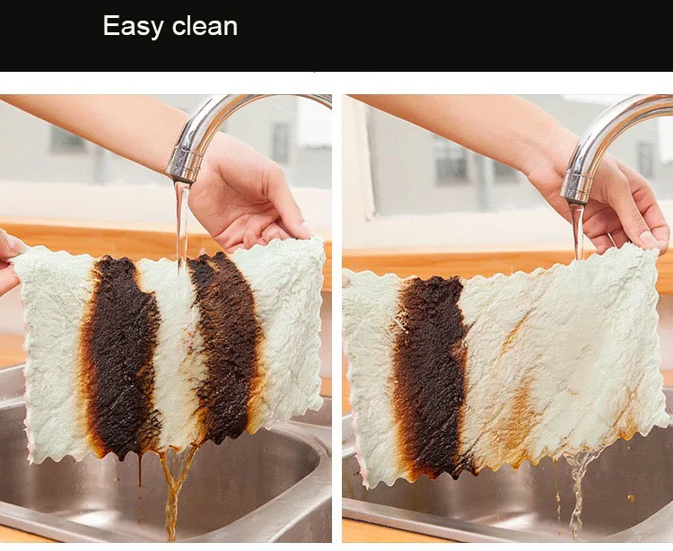 

1pc Kitchen towel Super Absorbent Microfiber kitchen Cloth High-efficiency tableware Household Cleaning microfiber clean cloth
