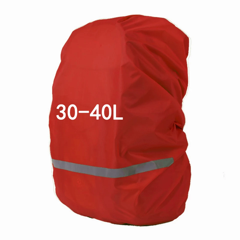 30-70L ночной светоотражающий дождевик рюкзак Водонепроницаемый походный рюкзак для кемпинга спортивные Чехлы для путешествий дождевик - Цвет: Red 30-40L