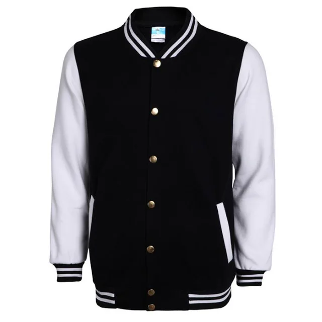 Brand White Varsity Baseball Jacket Men/Women Fashion Slim Fit Fleece ...