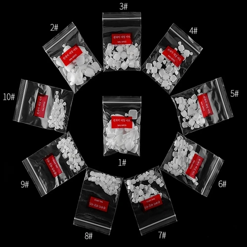 Носок дизайн ногтей прозрачный ног кусок 500 шт. мешок носить носок доска для ногтей кусок