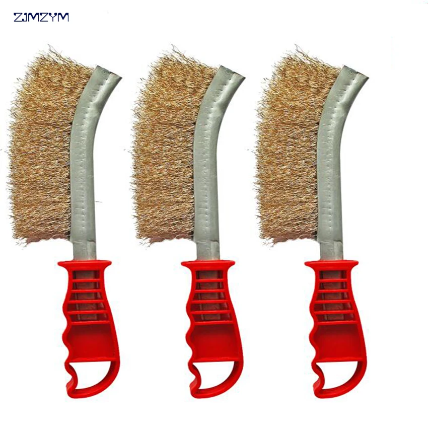 1pc Durable Stainless Steel Wire Brushes with Handle Rust Cleaning
