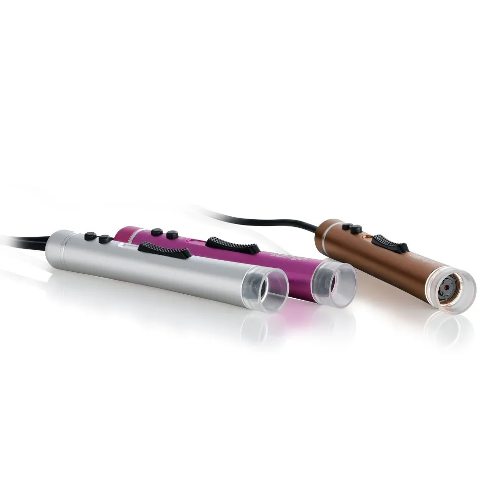 Video Camera Microscópio Portátil Lupa Portátil Prata bwith LED Verificação Da Pele