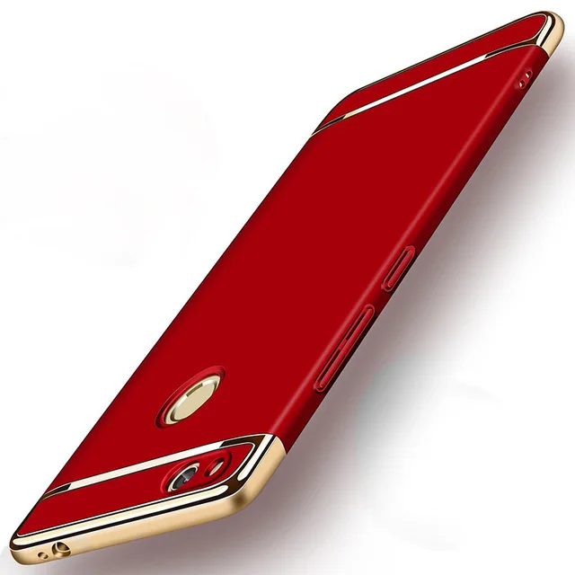 Чехол для huawei P8 P9 Lite Honor 8 Lite, роскошный защитный чехол на заднюю панель для huawei P9 Lite, съемный чехол для мобильного телефона - Цвет: Красный