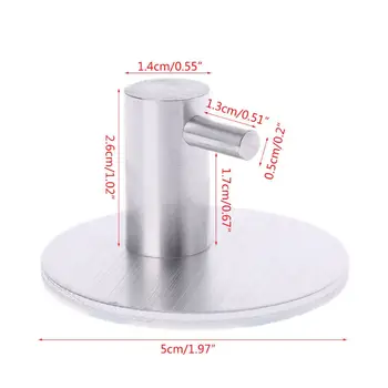 

Self Sticker Adhesive Hook Wall Door Clothes Key Bag Hanger Bathroom Towel Hook