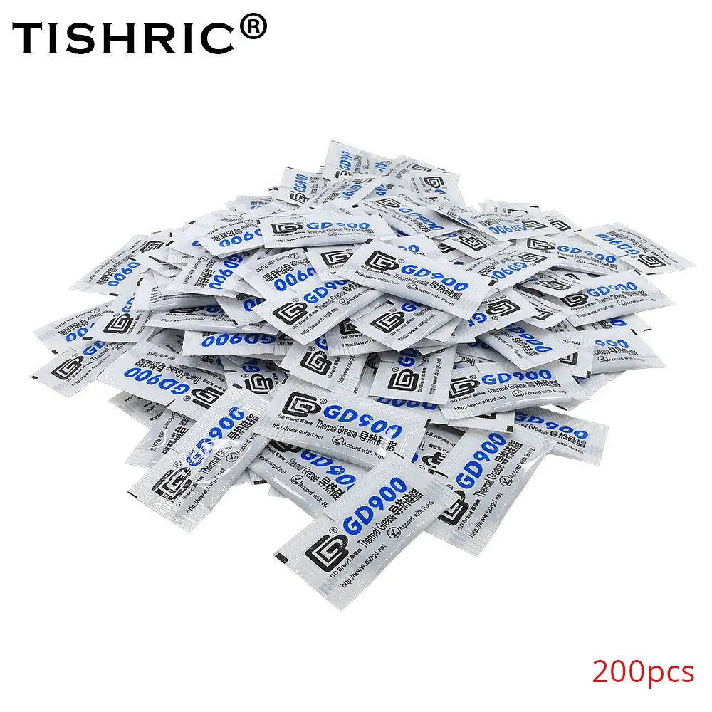 Термопаста TISHRIC GD900 200 шт. для кулера процессора проводник клея Теплопроводящая