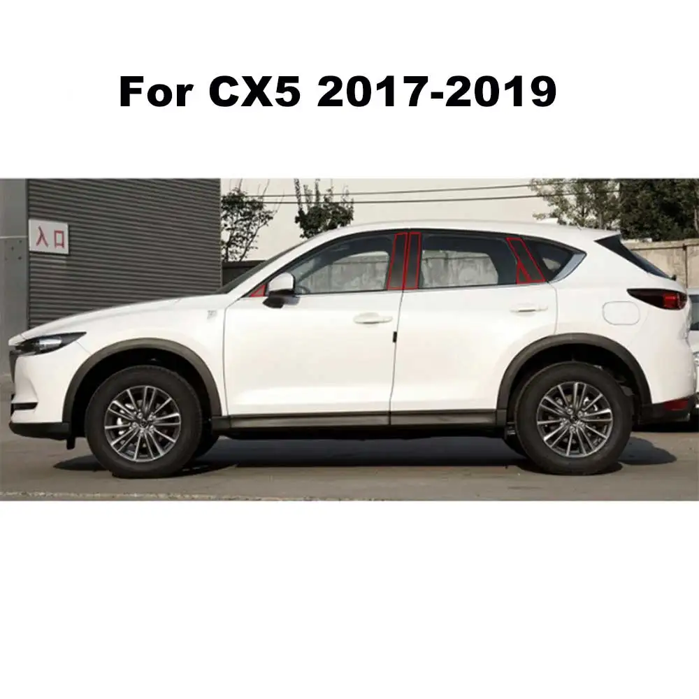10 шт./компл. двери автомобиля окно BC столб сообщения отделка по центру крышка наклейки для Mazda CX-5 CX5 2011- Авто внешние аксессуары - Название цвета: 2017-2019