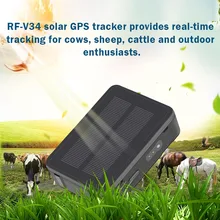 Gps трекер на солнечной батарее, с питанием от овцы, коровы, крупного рогатого скота, RF-V34, 9000 мА/ч, водонепроницаемый, GSM, gps, WiFi, отслеживание голоса, мониторинг, анти-удаление, SOS сигнализация