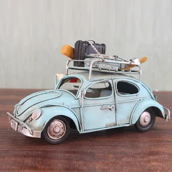 

The New Model Car Retro Vintage Car TIN Model Handmade Ornaments Model