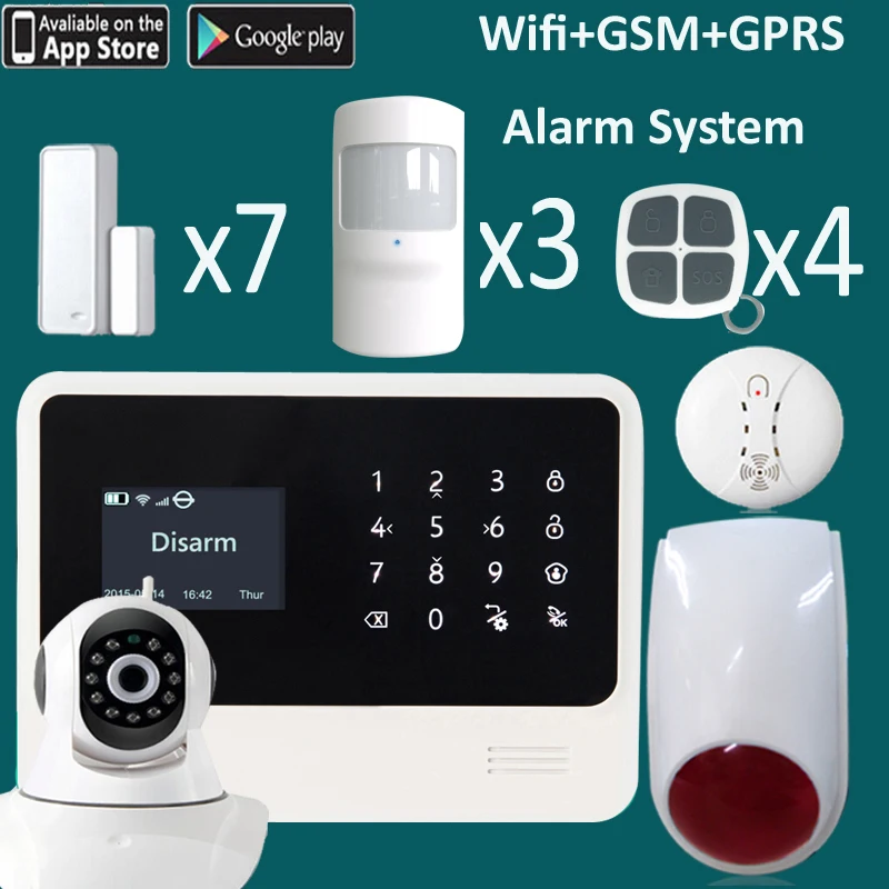 Us 203 4 10 Off Touch Keypad Big Screen Best Wifi Home Security System Door Window Open Detection Fire Detection Movement Detection Alarm System In