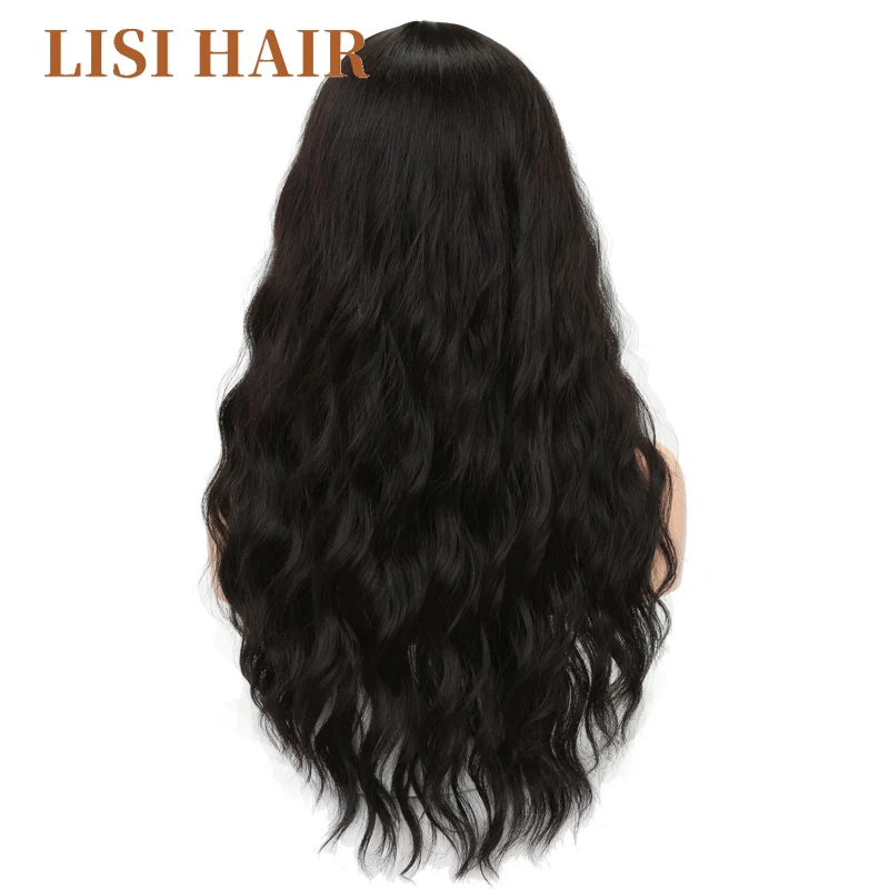 LISI HAIR Long Wave Bangs Black Brown 8 Colors Available Wigs For Women Synthetic Hair High Temperature Fiber LISI HAIR Long Wave Bangs Black Brown 8 Colors Available Wigs For Women Synthetic Hair High Temperature Fiber