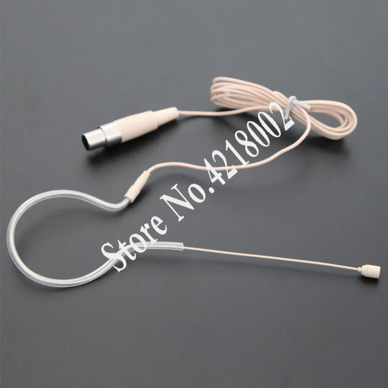 

Profession Skin Ear Hook Hanging Headset Head Microphone Mic for Shure Wireless Body-Pack Transmitter 4 Pin XLR TA4F