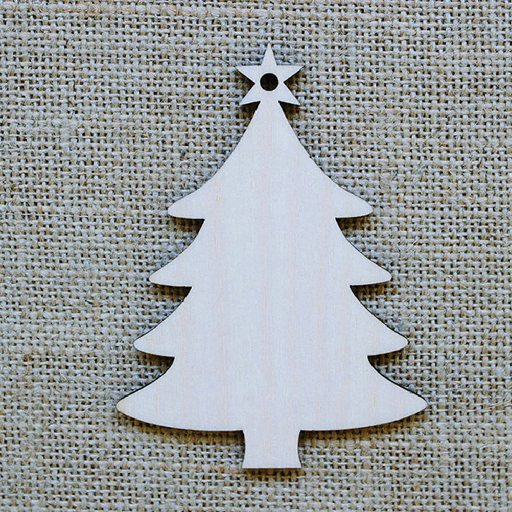 10 шт Рождественская елка Подвески деревянная подвесная табличка