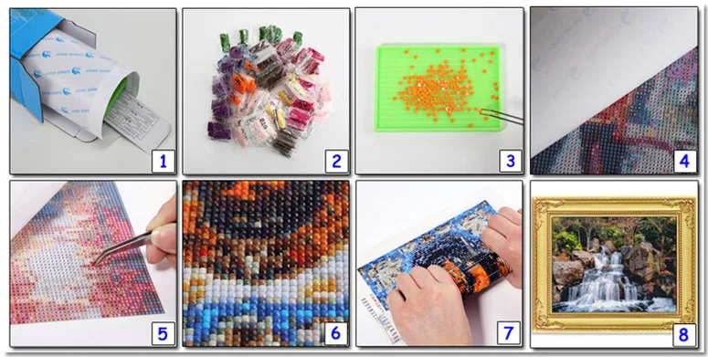 DIY Алмазная вышивка крестиком Мозаика рукоделие Детские квадратные Стразы Алмазная вышивка домашний декор VS349