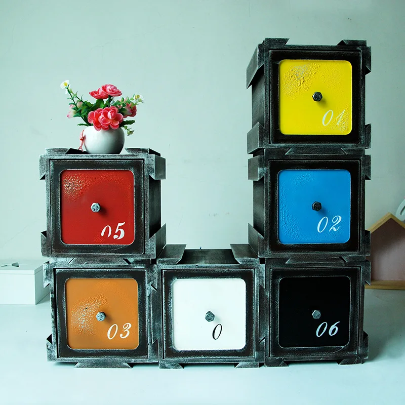 

New Home Wooden Jewelry Storage Drawers American Retro Socks Underwear Key Storage Holder High Quality Thicken Storage Cabinet