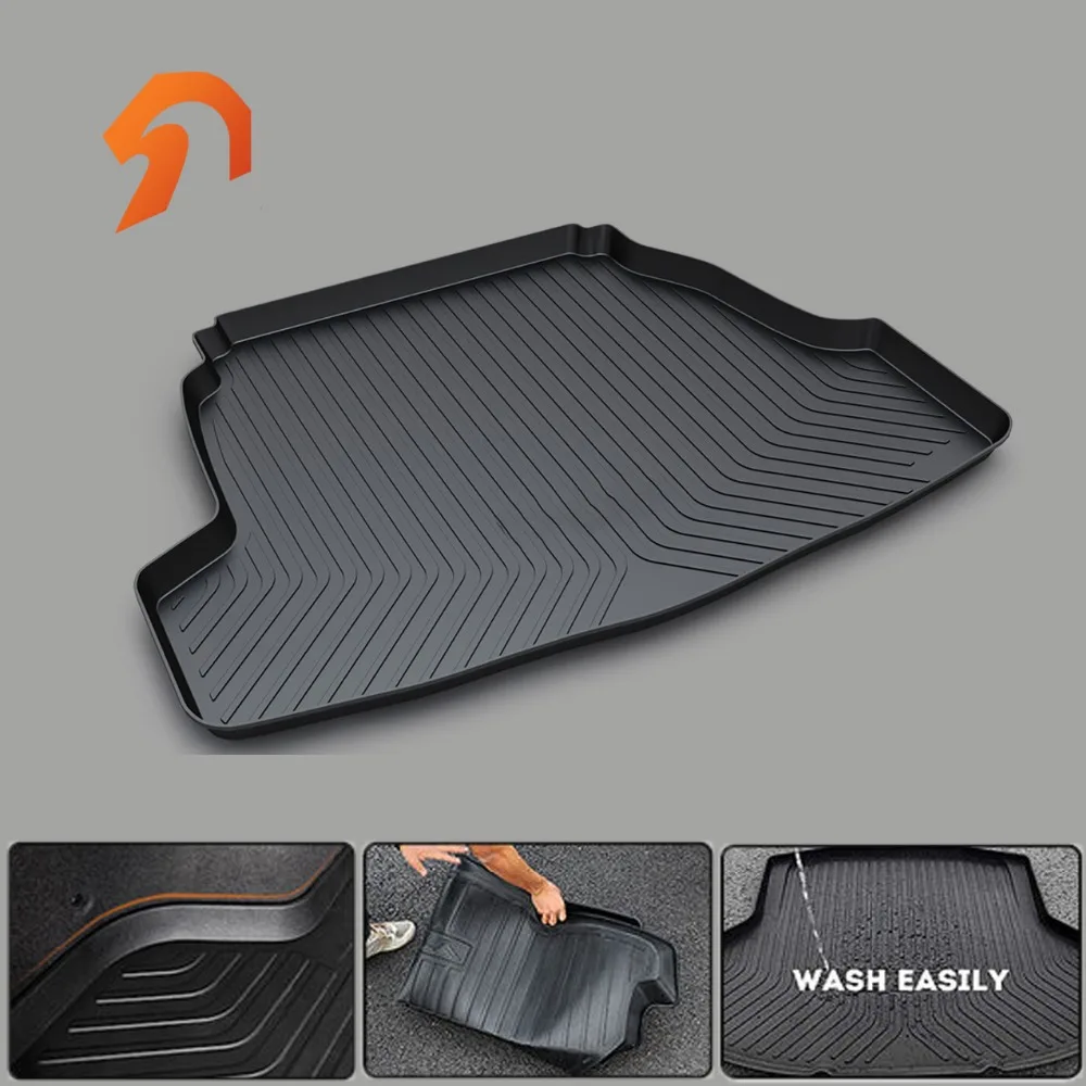 Rubber Rear Trunk Cargo Tray Rear Trunk Cover Floor Mats For Kia