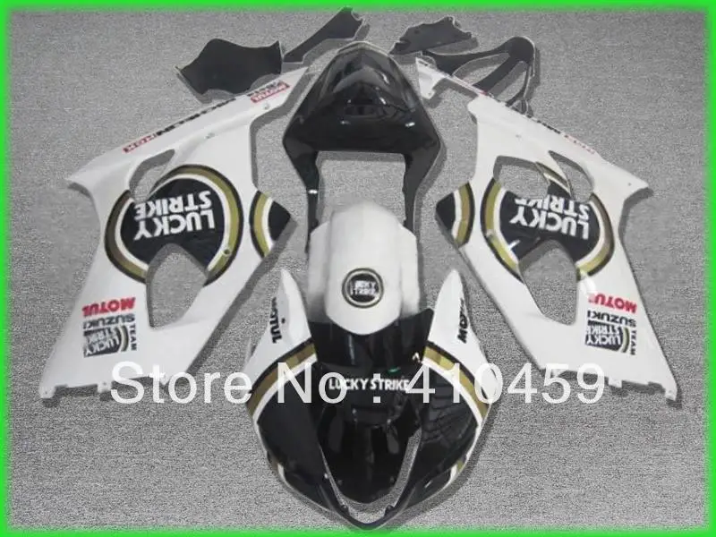 Комплект обтекателей LUCKY STRIKE для SUZUKI GSXR1000 GSX R1000 GSXR 1000 K3 03 04 2003 2004 Белый Черный ABS